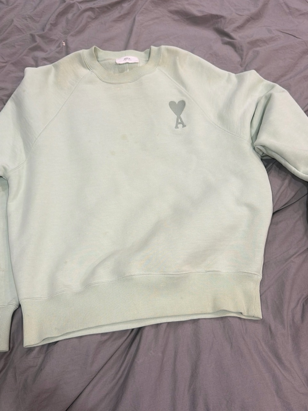 Ami Alexandre Mattiussi Mint Green Crewneck Sweatshirt